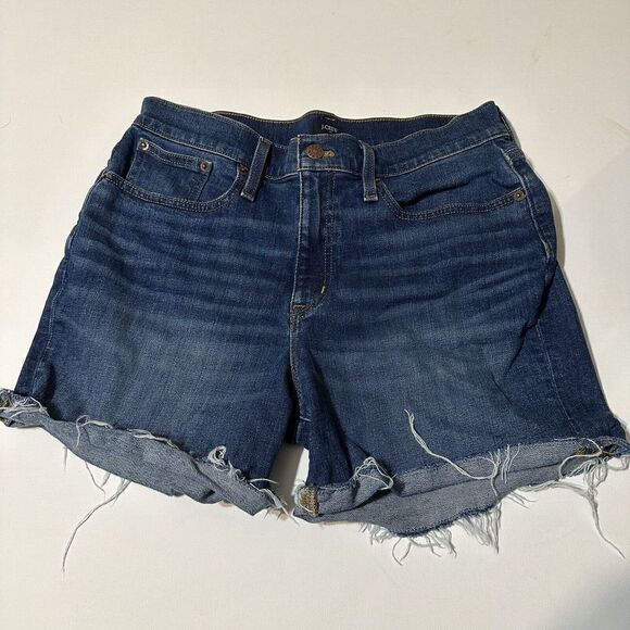 J. Crew Factory Womens Sz 29 Classic Denim Short Dark Pacific Wash Style AW548 - Picture 1 of 9